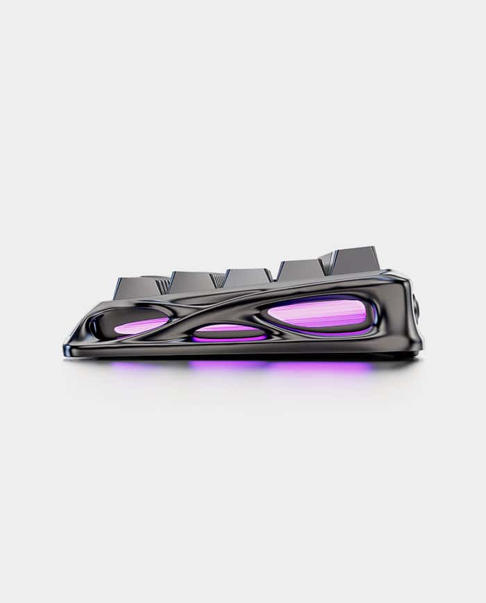 Gravastar Mercury V60 Pro 60% Gaming Hall Effect UFO Magnetic Switch Gaming Keyboard Gun Metal