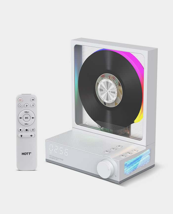 HOTT All Media CD Player C229A With Remote Control RGB Light, Bluetooth 5.3 HiFi Sound Superior Sound