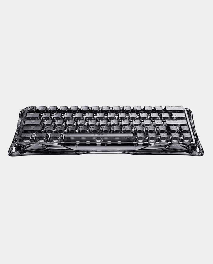 Gravastar Mercury V60 Onyx Crystal 60% Mechanical Gaming Keyboard RGB Wired Compact Black Transparent Design