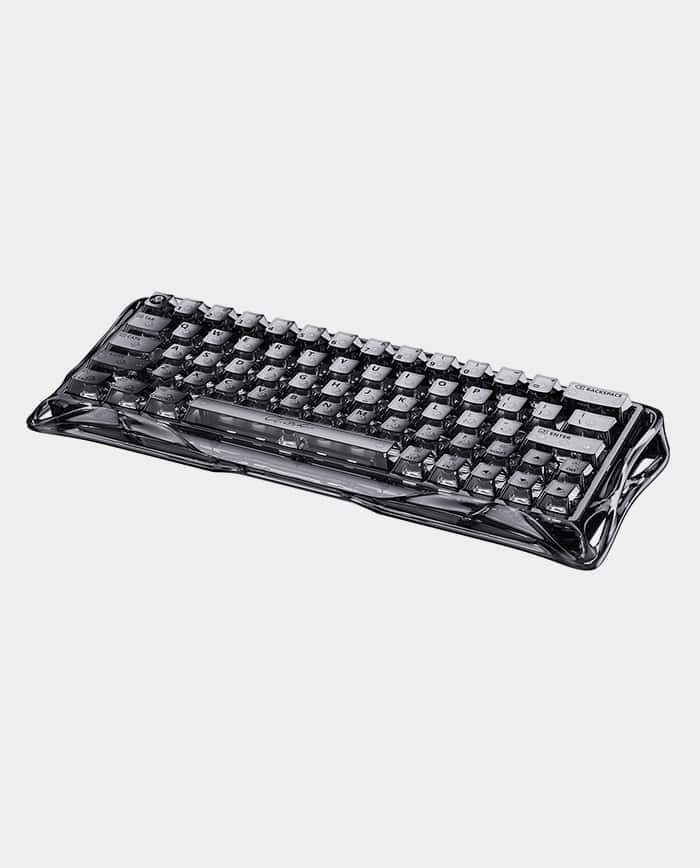 Gravastar Mercury V60 Onyx Crystal 60% Mechanical Gaming Keyboard RGB Wired Compact Black Transparent Design