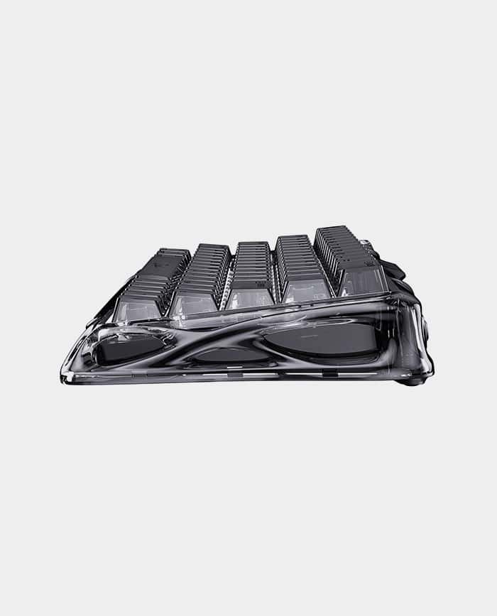 Gravastar Mercury V60 Onyx Crystal 60% Mechanical Gaming Keyboard RGB Wired Compact Black Transparent Design