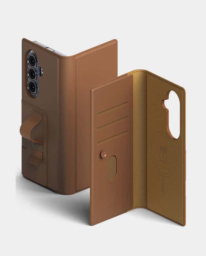 Ringke Galaxy Z Fold 7 / Z Fold 8 Ultra MagSafe Wallet Folio Grip Wallet Magnetic Premium PU Leather
