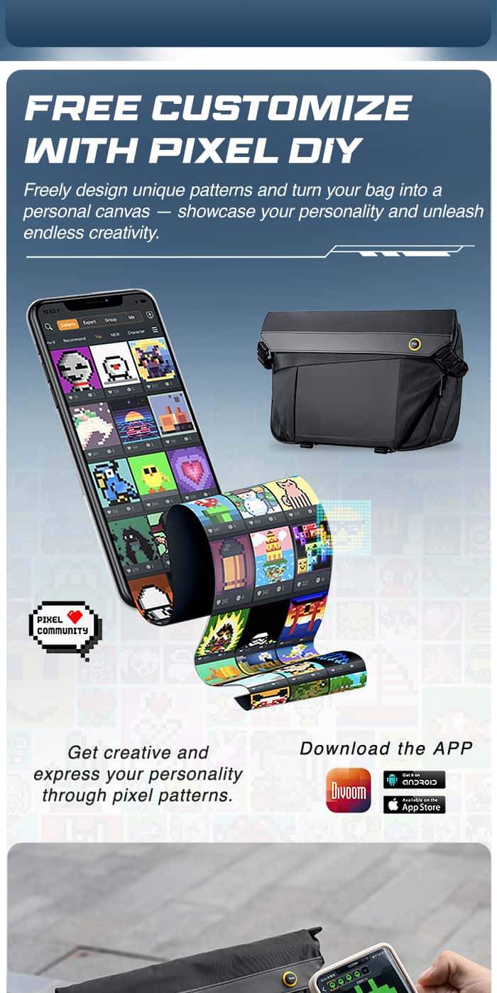 DIVOOM PIXOO SLING BAG-V Pixel Sling Bag