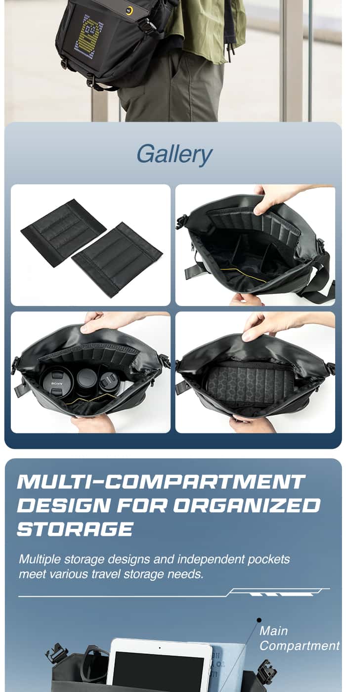 DIVOOM PIXOO SLING BAG-V Pixel Sling Bag