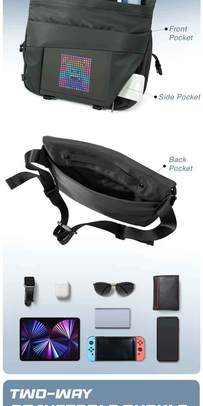 DIVOOM PIXOO SLING BAG-V Pixel Sling Bag
