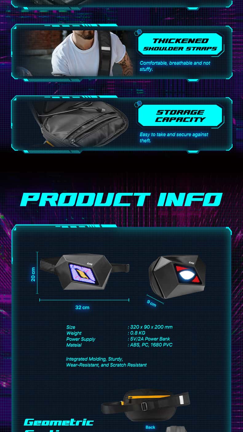 LOY STARKGAZE X LED Knight Slingbag