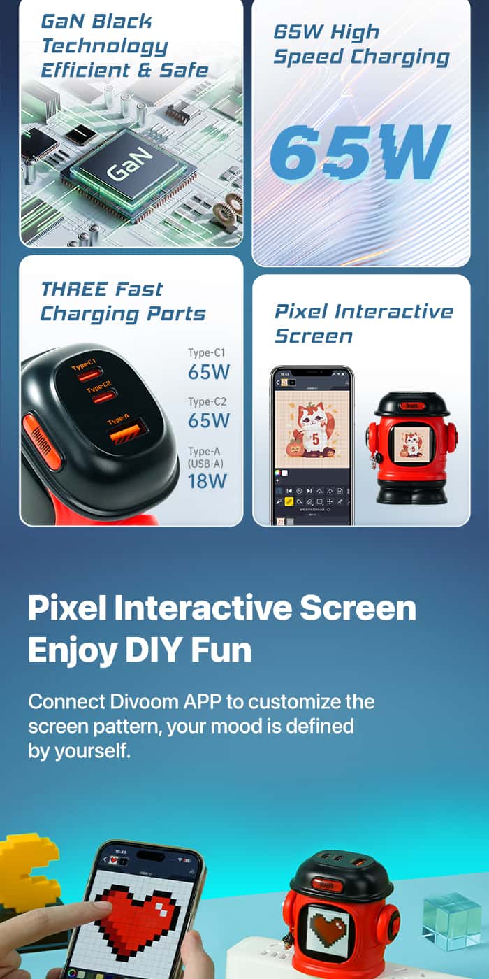 DIVOOM DIPOW-65 Fast Charger