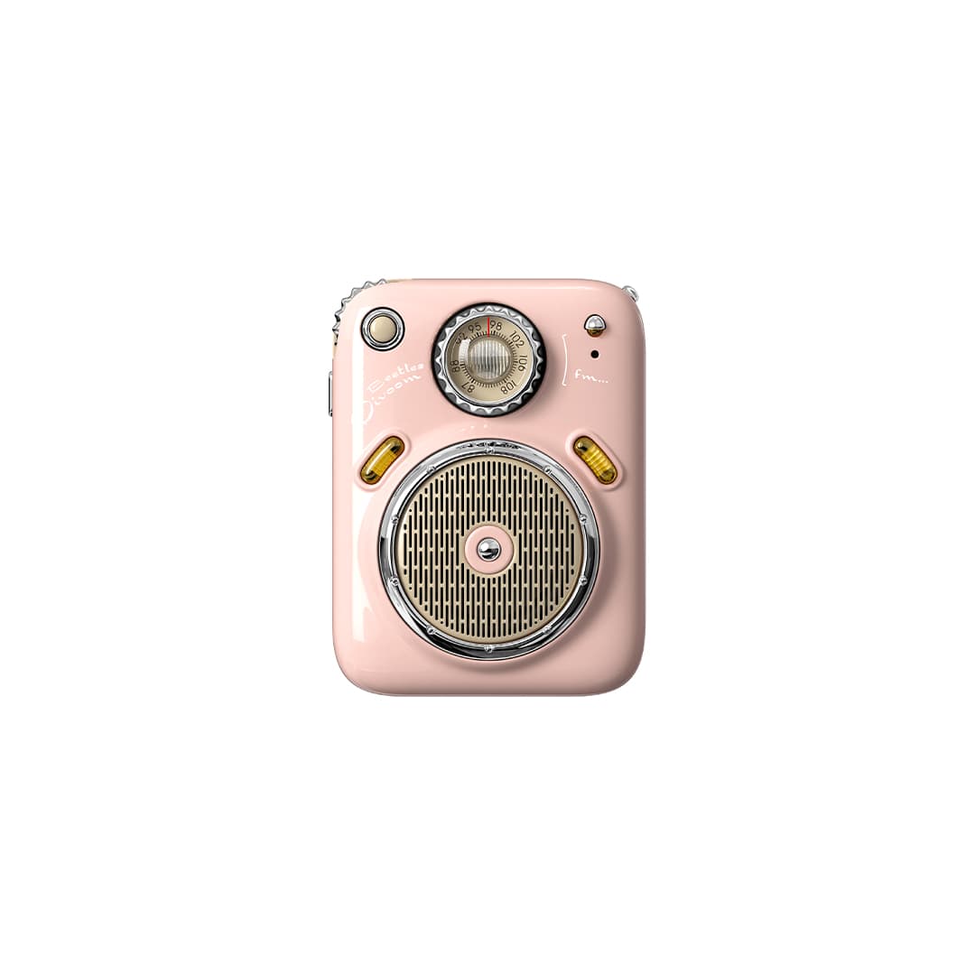 DIVOOM BEETLES FM Mini Bluetooth Speaker – Pink