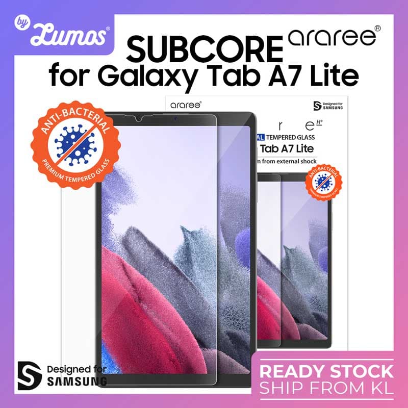 ARAREE SAMSUNG GALAXY TAB A7 LITE SUBCORE FULL COVERAGE TEMPERED GLASS SCREEN PROTECTOR