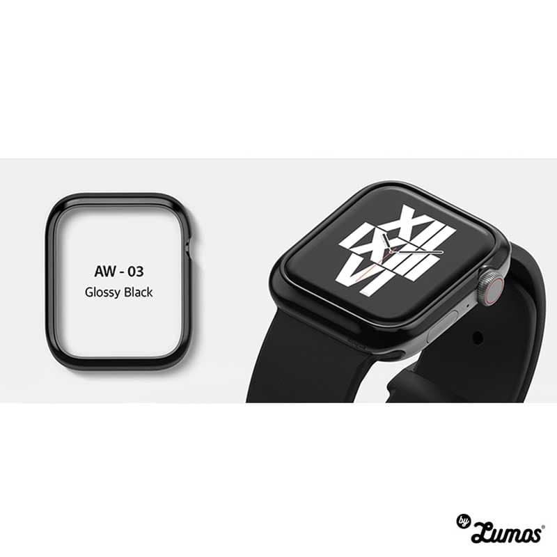 RINGKE BEZEL STYLING for Apple Watch 6 / SE / 5 / 4 – 40 & 44 mm Full Coverage Protective Case – Glossy Black / 40mm