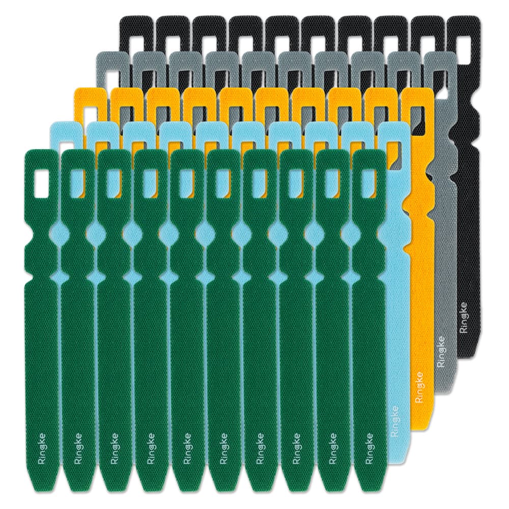Ringke Magic Cable Tie Unicolor Reusable Hook and Loop Strap Organizer 10 Pcs in a Pack – One Pack