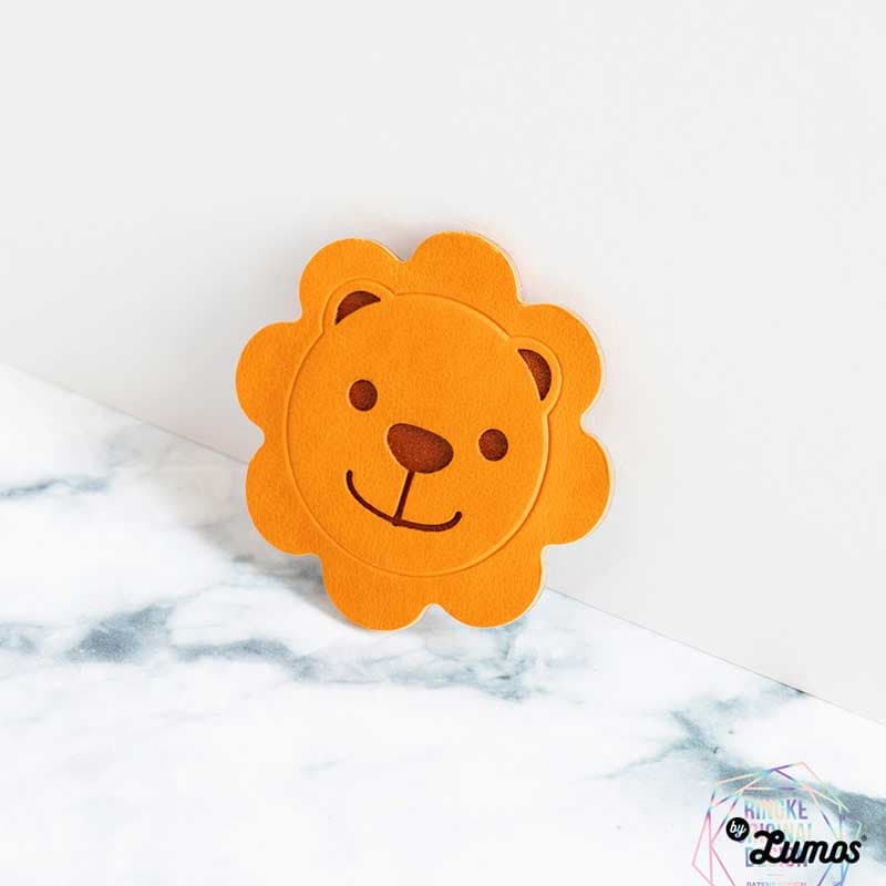 RINGKE CHARACTER METAL PLATE Animal Edition Covered Metal Plate Strong & Secure Hold for Magnetic Car Mount Holder – Lion