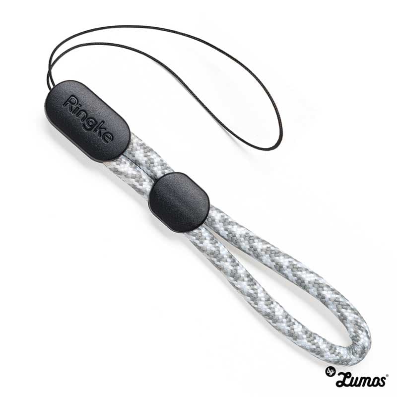 RINGKE PARACORD LANYARD FINGER STRAP for Smartphone Case Cover Camera Pendrive Flash Drive GoPro, Keys, USB – Checkered Gray