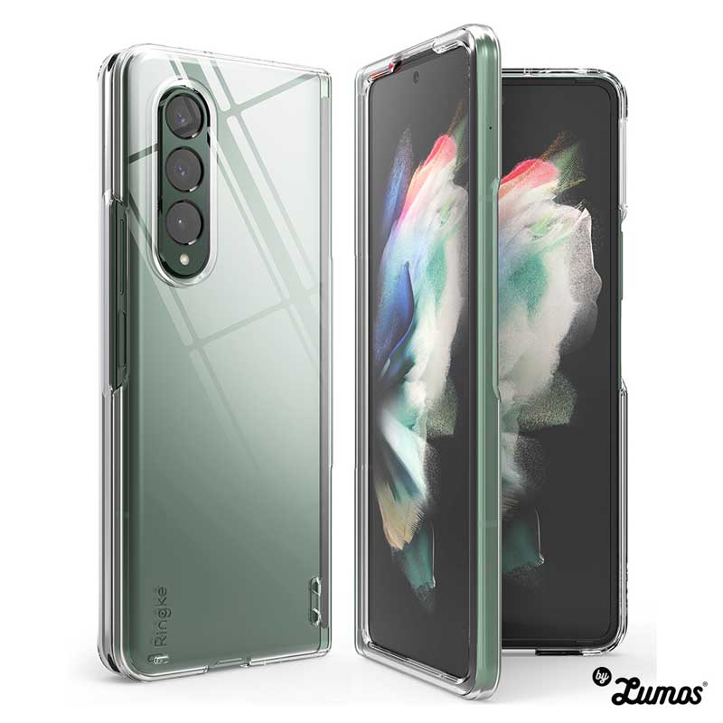 RINGKE SLIM SERIES Samsung Galaxy Z Fold 3 Simple Clear Matte Black Protective Case – Clear