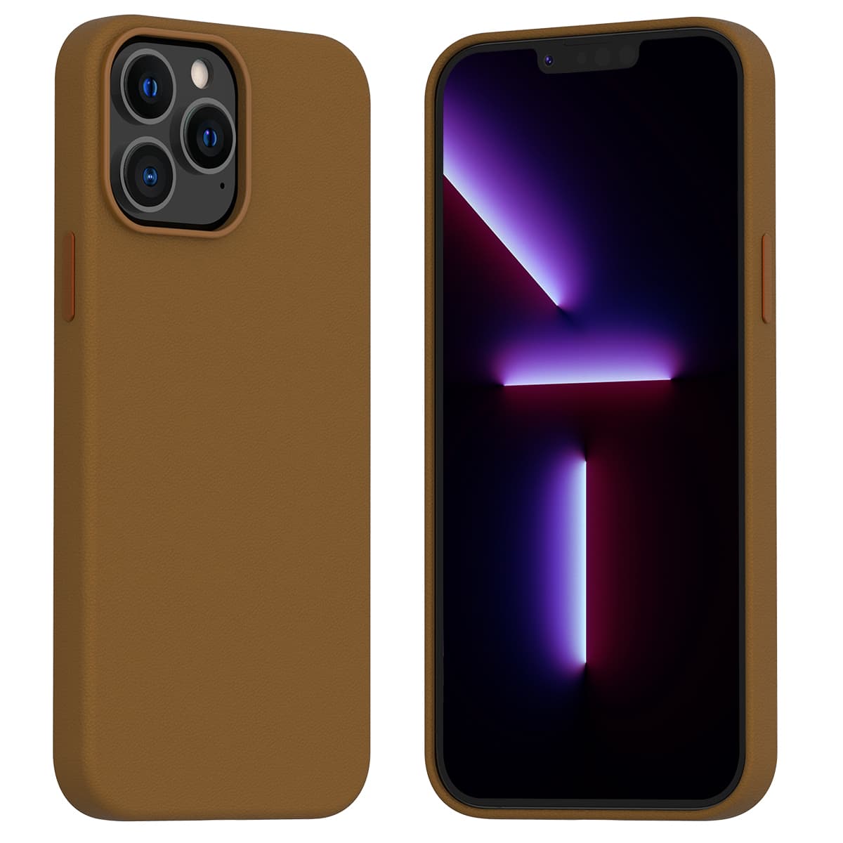 Araree PELLIS Apple iPhone 13 / 13 Mini / 13 Pro / 13 Pro Max Soft& Smooth Silicone Protective Phone Case – iPhone 13 Pro / brown