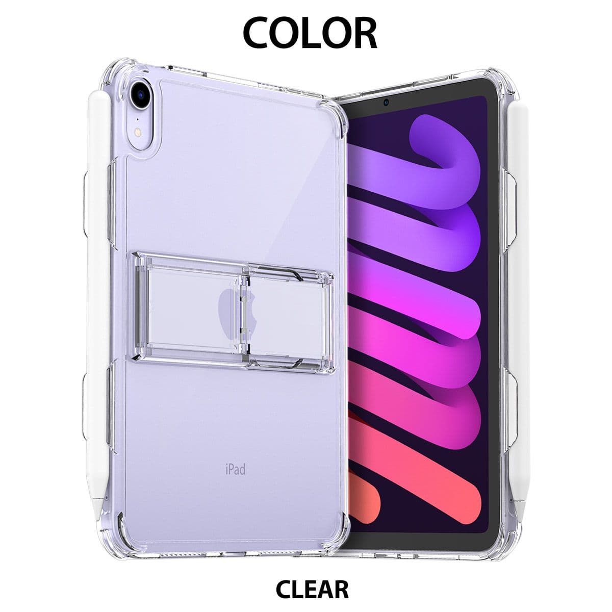 Araree Flexield SP Apple iPad Mini 6th Mach Stand Angle Control Protection Apple Pencil Holder Flexible Case – Clear