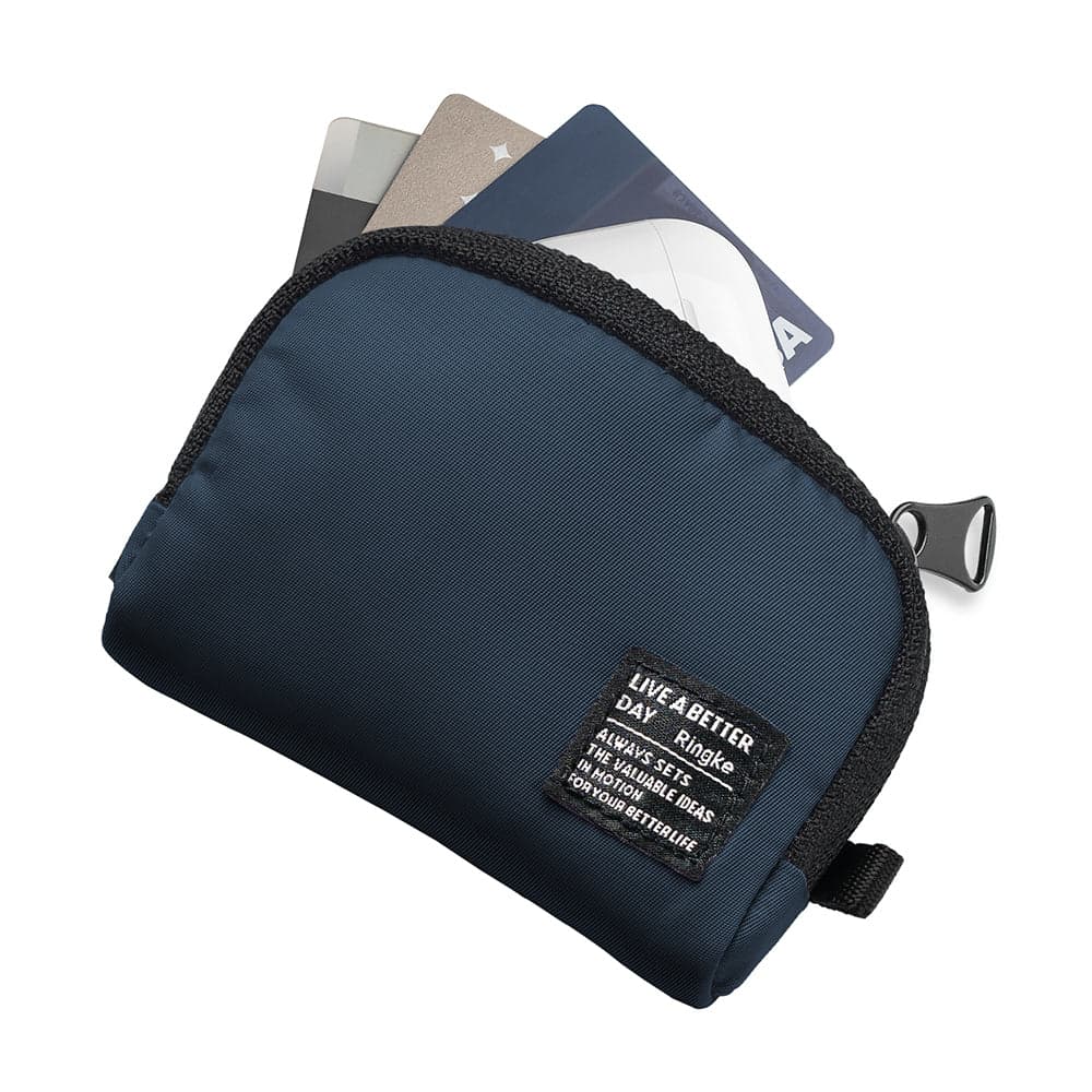 RINGKE HALF POCKET Mini Pouch Universal Lightweight Stylishly Padded Pouch – Navy