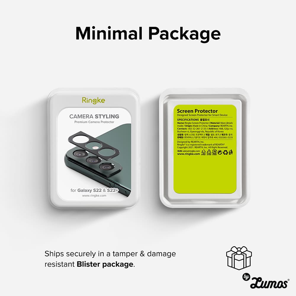 RINGKE CAMERA STYLING for Samsung Galaxy S22 / S22 Plus Series Full Coverage Camera Protection – S22 & S22 Plus / black