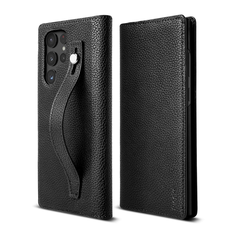RINGKE FOLIO SIGNATURE EZ STRAP For Samsung Galaxy S22 Ultra Inclusive Edge Drop Protection Case – S22 Ultra