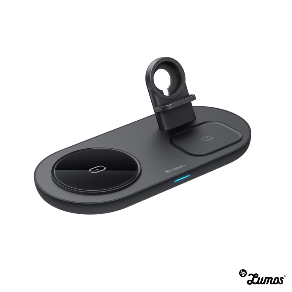 MCDODO CH-706 Wireless Charger 3 in 1 Wireless Charging Fast Charger Magsafe Compatible With iPhone Apple Watch Airpods – Black