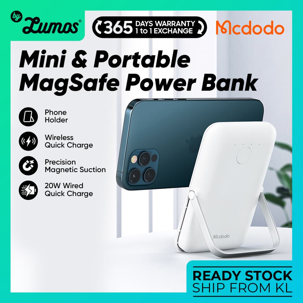 MCDODO MC-705 ULTRA SLIM MAGSAFE PD 20W POWER BANK WITH PHONE HOLDER 5000MAH