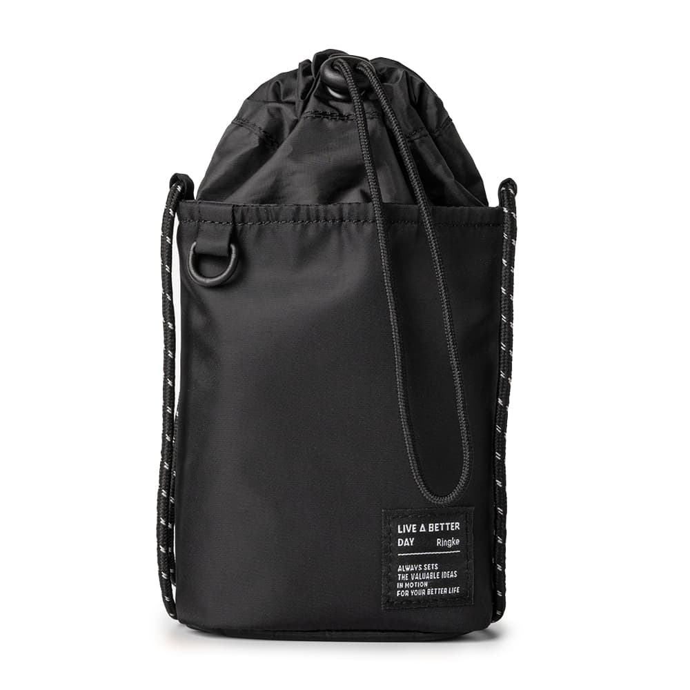 RINGKE MINI CROSS BAG – BUCKET BAG – Black