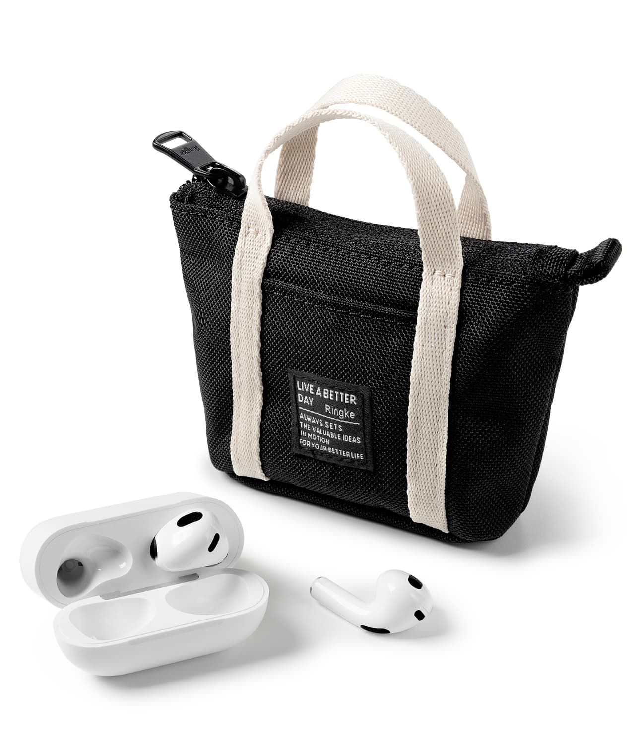 RINGKE MINI POUCH – TOTE BAG – Black