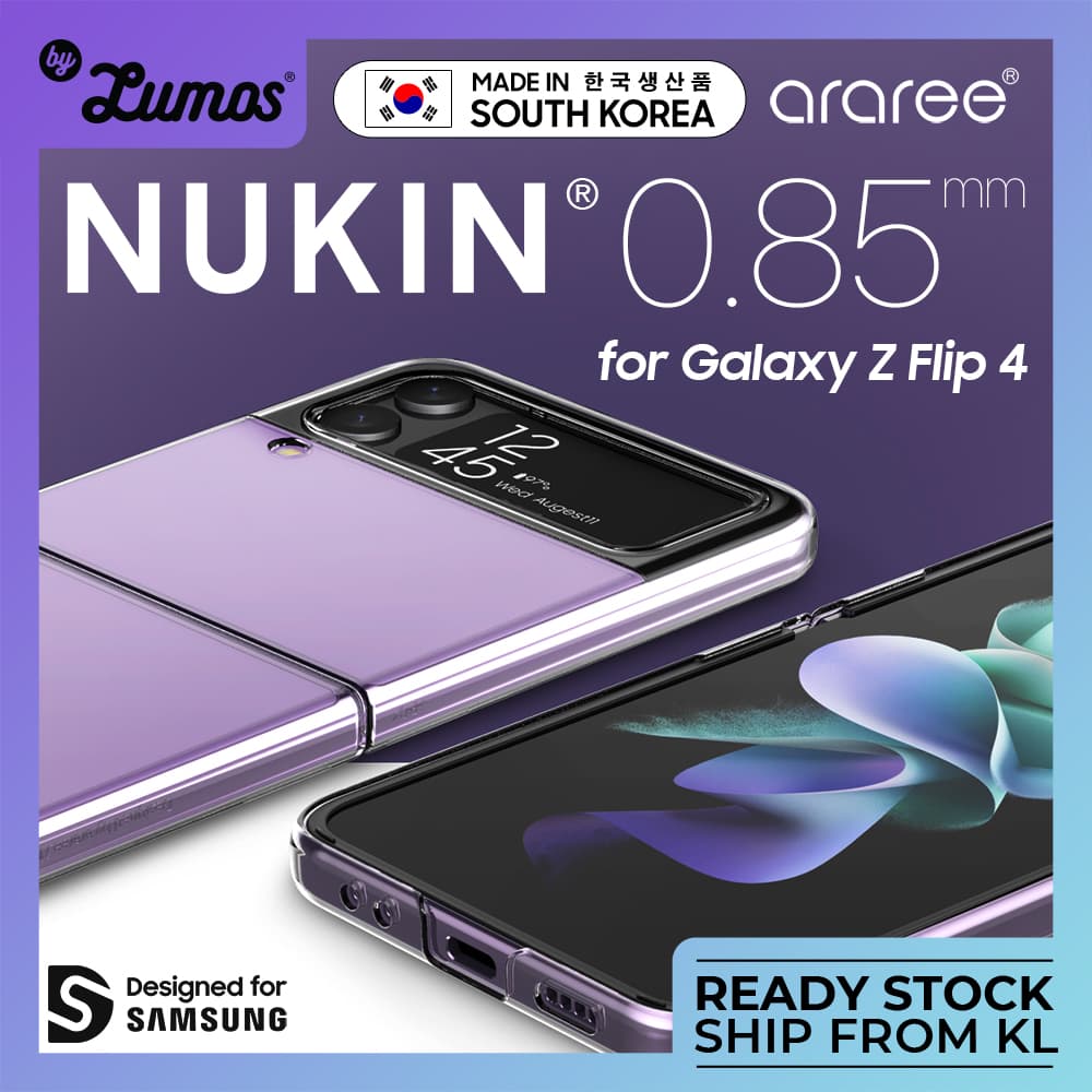 ARAREE NUKIN 085 For Samsung Galaxy Z Flip 4 5G Thickness Case Light And Thin Transparent Clear Case Casing