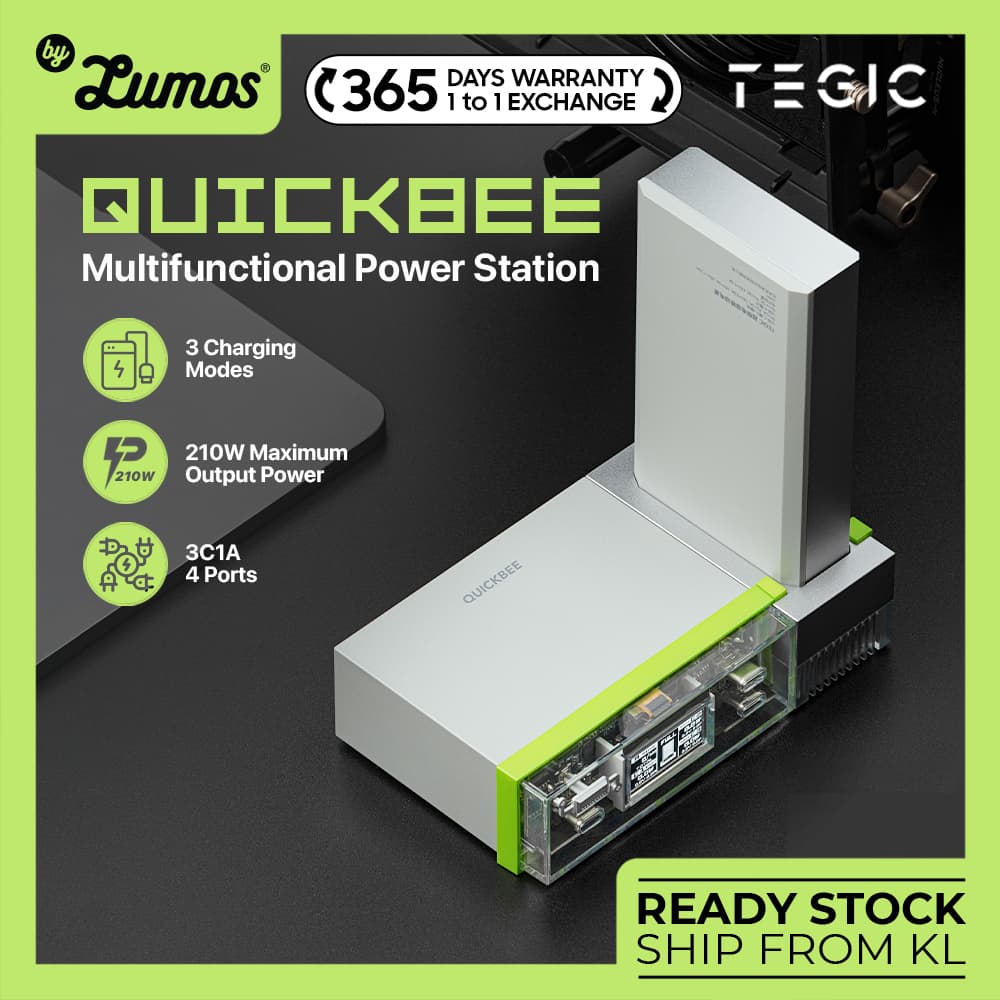 TEGIC QUICKBEE 210W Multifunctional Desktop Power Station World’s Fastest Recharging Power Bank in 12mins