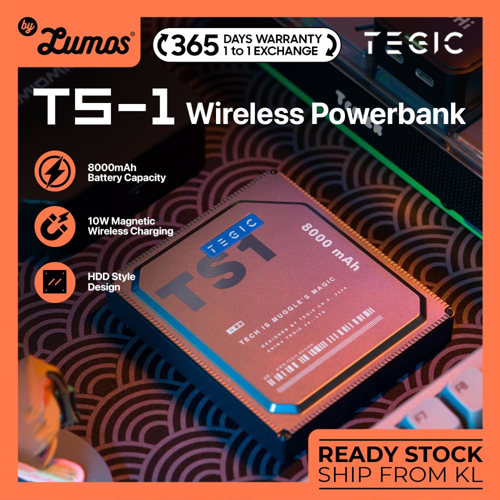 TEGIC TS1-PRO WIRELESS POWER BANK 10W Magnetic Wireless Charging 8000mAh Battery Capacity