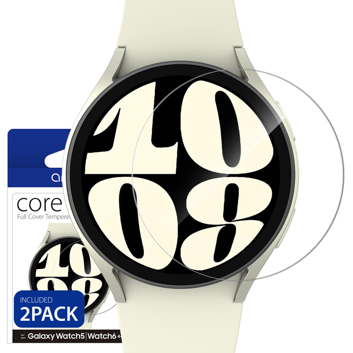 ARAREE SUB CORE Samsung Galaxy Watch 4/5/Watch 6(40mm/44mm) Include 2 Pcs Tempered Glass – 40 mm