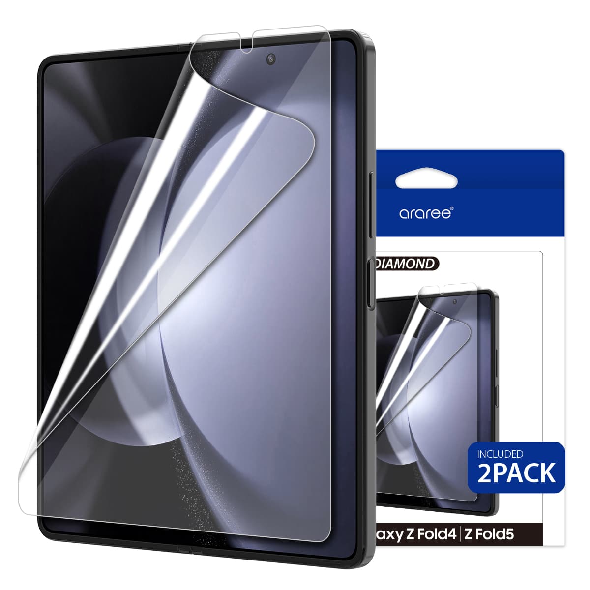 ARAREE PURE DIAMOND Samsung Galaxy Z Fold 4/Galaxy Z Fold 5 Screen Protector No Rainbow – Z Fold 4 / Z Fold 5