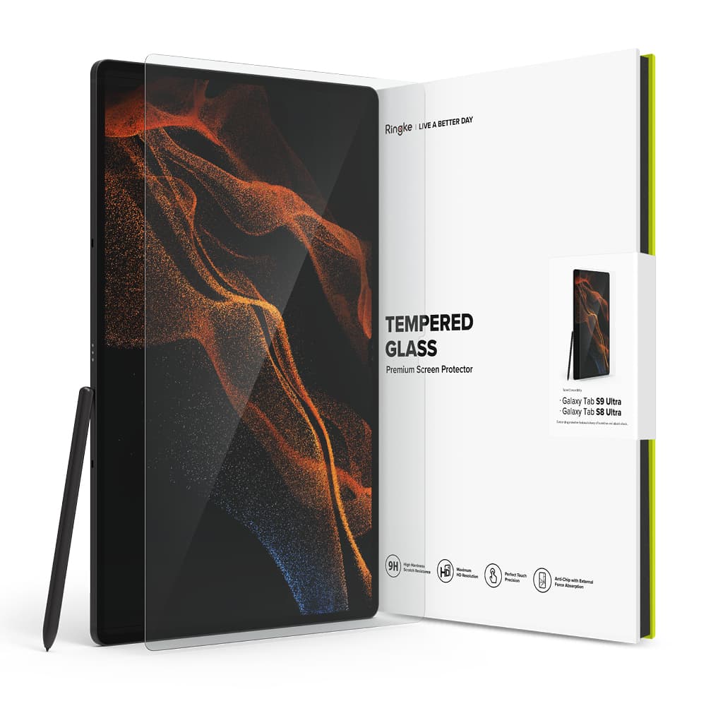 RINGKE Samsung Galaxy Tab S9 Ultra & S8 Ultra Premium Tempered Glass Protector – S9 Ultra & S8 Ultra