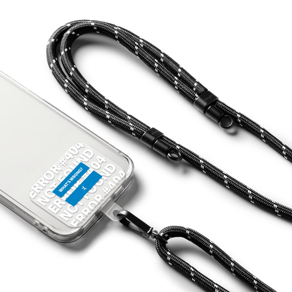 RINGKE HOLDER LINK STRAP Smart Phone Lanyard/Neck Strap – Blue Label / Black,White