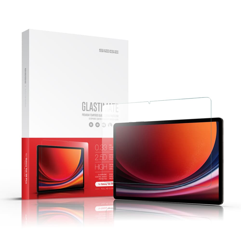 SIEGE GLASTIMATE FULL HD CLEAR FULL COVERAGE SCREEN PROTECTOR For Samsung Galaxy Tab S9 Plus – Full HD Clear