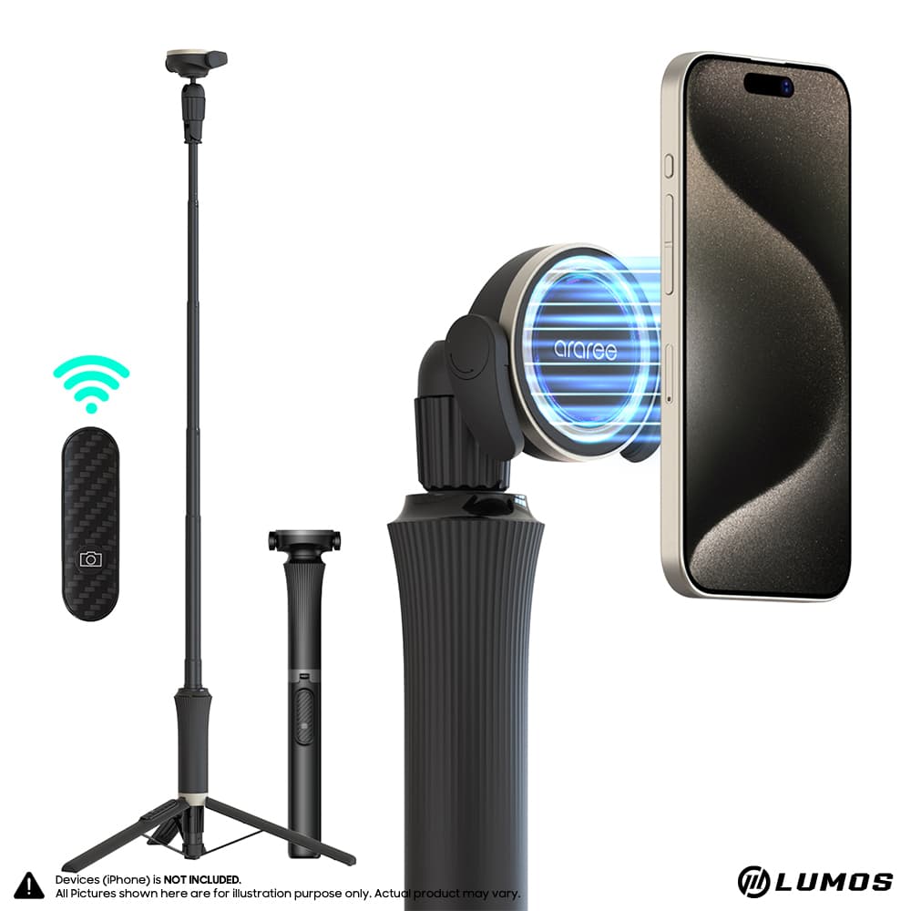 ARAREE MAGFIE POD PRO Selfie Stick Magnet Tripod Bluetooth 5.0 – Black