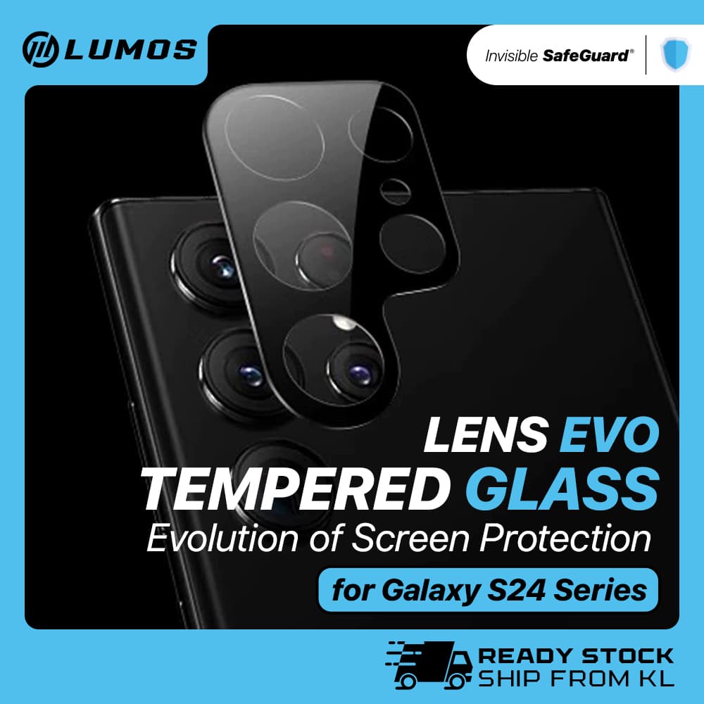 INVISIBLE SAFEGUARD Samsung Galaxy S24 Series Black Camera Lens Tempered Glass Protector