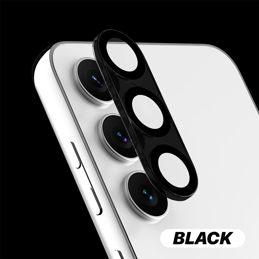INVISIBLE SAFEGUARD Samsung Galaxy S24 Series Black Camera Lens Tempered Glass Protector – S24/S24 Plus Black 1
