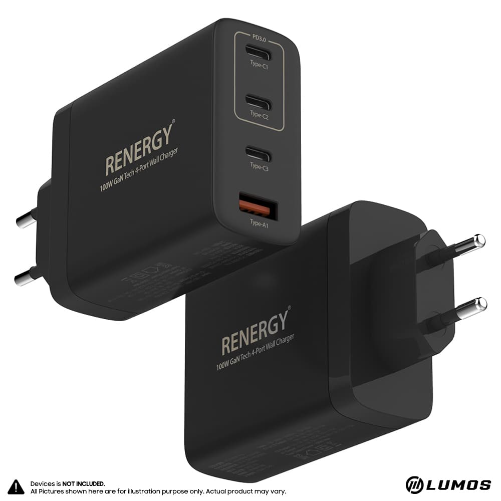 Araree A100W Adapter Multiport Quick Charging Adapter 100W 4-Port Wall Charger