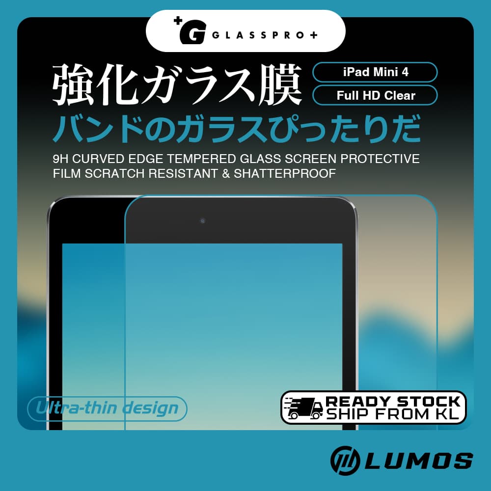 GLASSPRO+ IPAD MINI 4 SERIES (FULL HD CLEAR) Tempered Glass Screen Protector