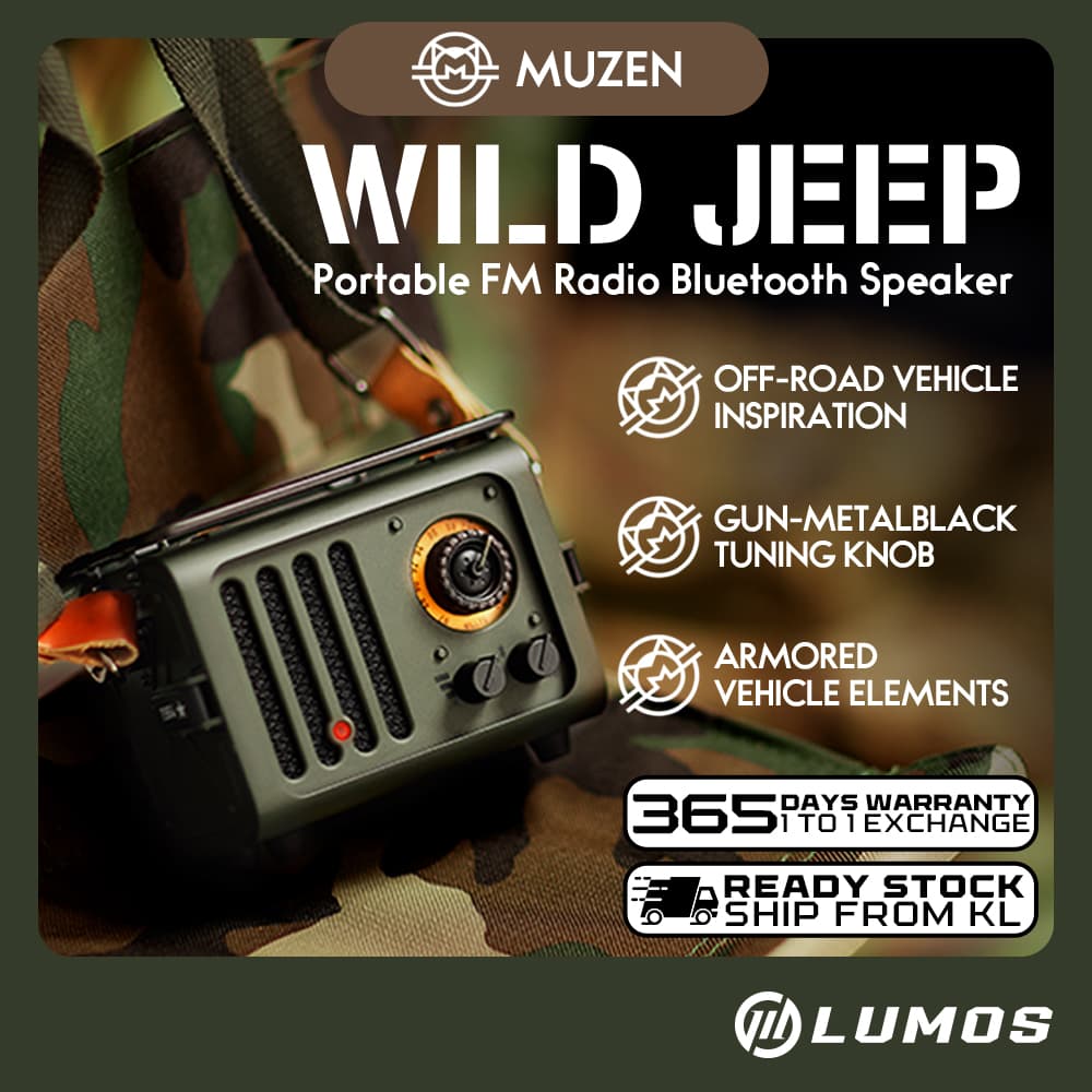 MUZEN WILD JEEP Portable FM Radio Speaker