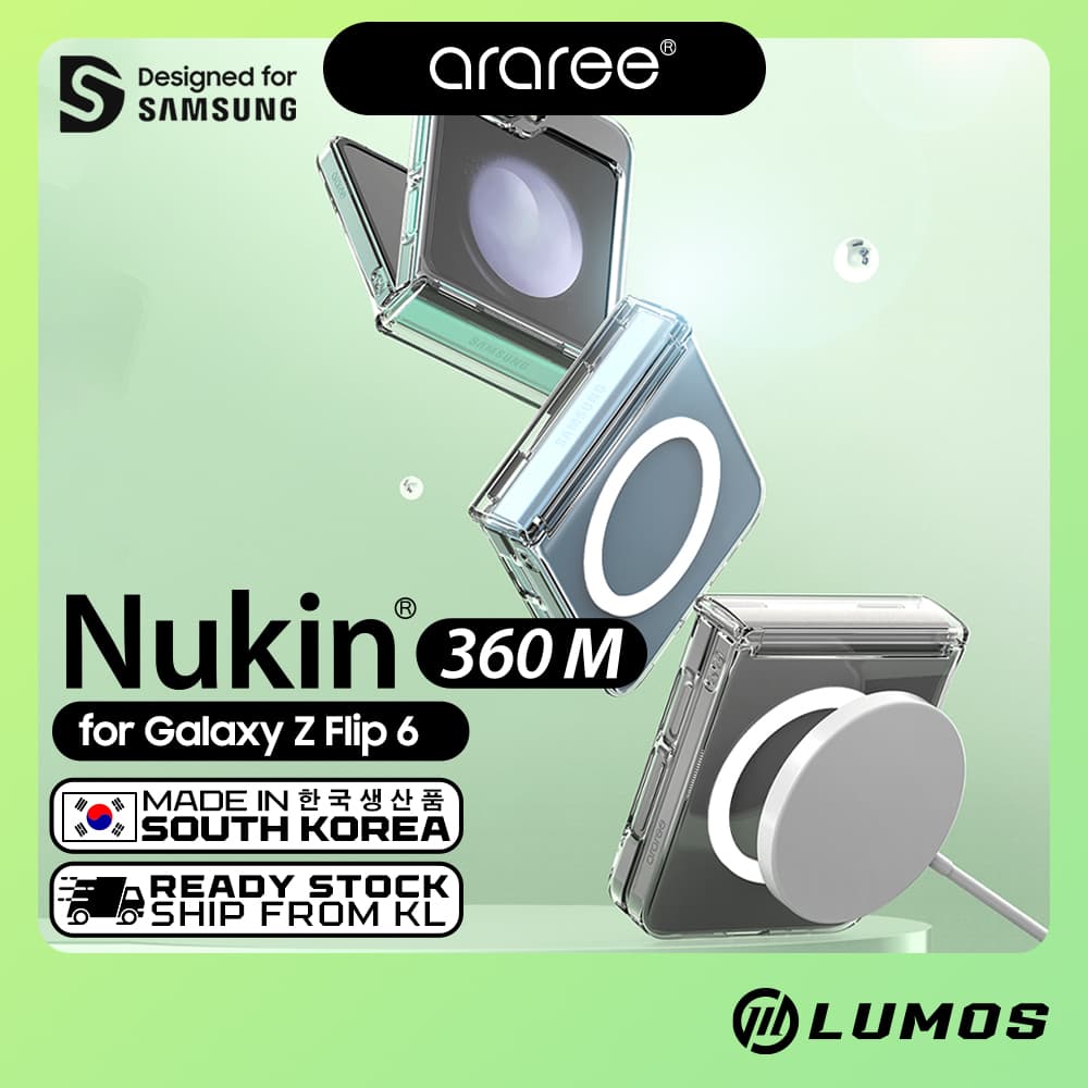 ARAREE SAMSUNG GALAXY Z FLIP 6 NUKIN 360 M Full Coverage Protection Wireless Charging Compatible