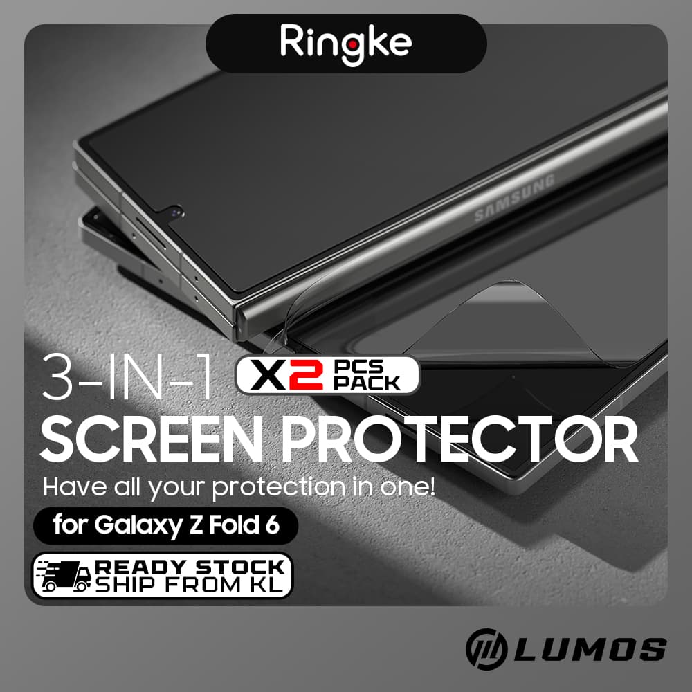 RINGKE GALAXY Z FOLD 6 3-IN-1 SCREEN PROTECTOR Multilayered Screen Protection with 9H Hardness Coating