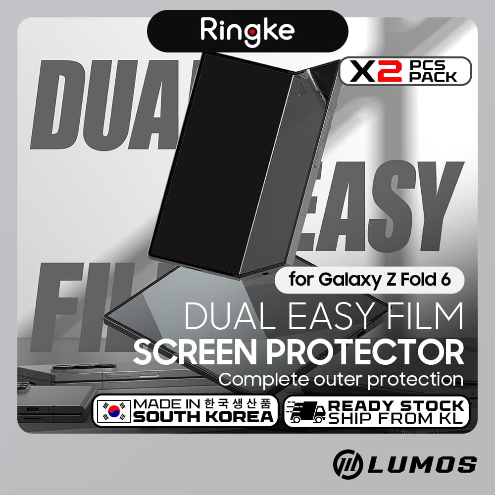 RINGKE SAMSUNG GALAXY Z FOLD 6 DUAL EASY FILM SCREEN PROTECTOR 4 Layer Practical Design for Clean