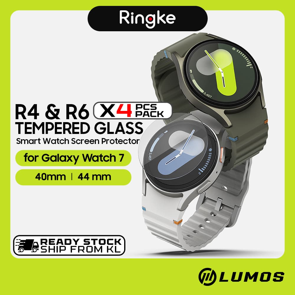RINGKE TEMPERED GLASS FOR SAMSUNG GALAXY WATCH 7 (40MM/44MM) INCLUDE 4 PCS Tempered Glass Screen Protector