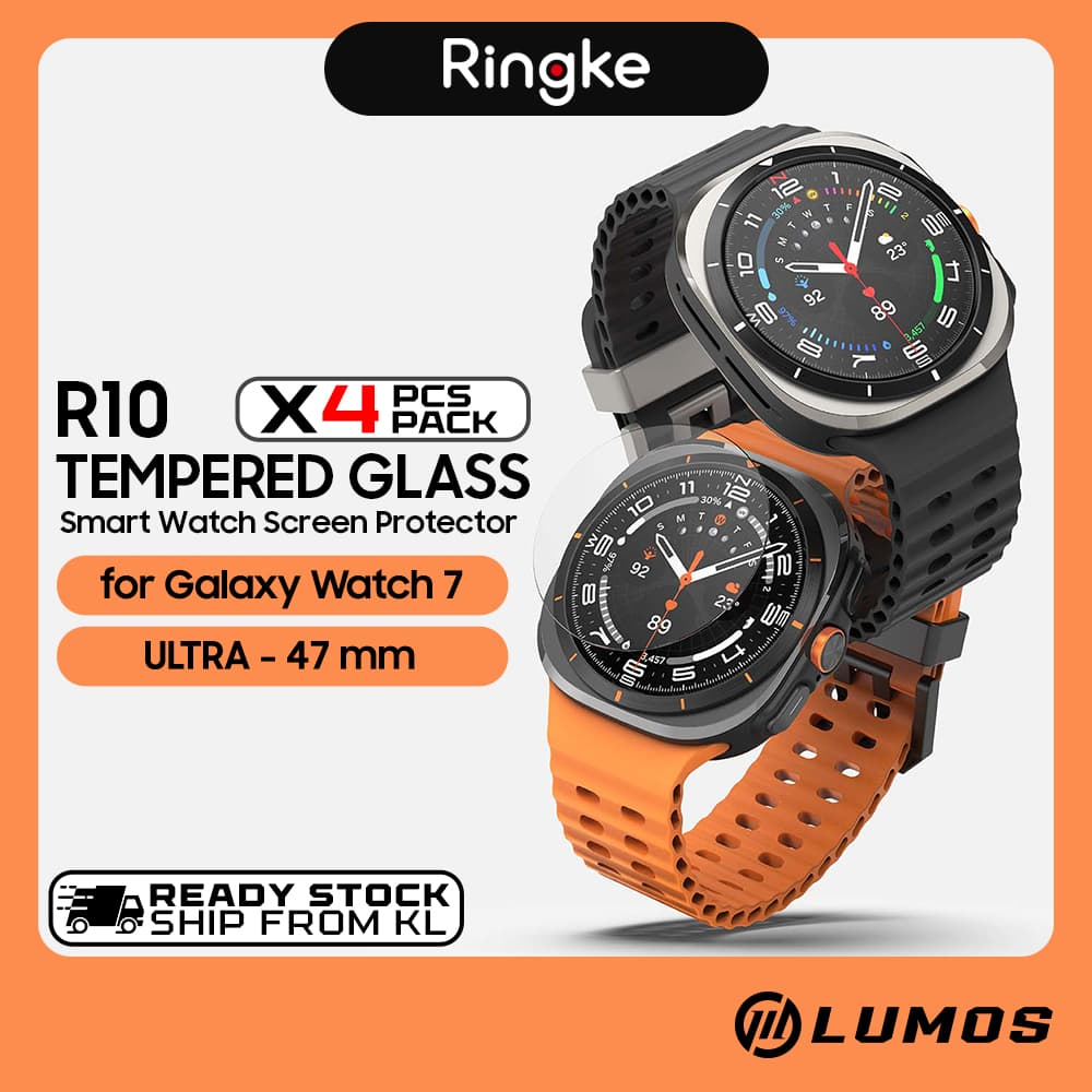 RINGKE TEMPERED GLASS FOR SAMSUNG GALAXY WATCH ULTRA anti fingerprint 9H INCLUDE 4 PCS Tempered Glass Screen Protector