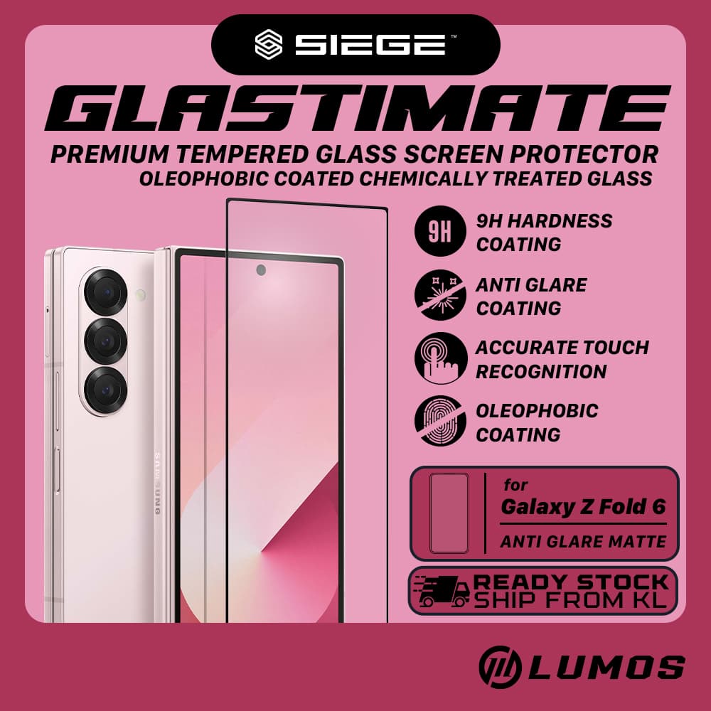SIEGE GLASTIMATE SAMSUNG GALAXY Z FOLD 6 FULL COVERAGE (MATTE) Premium Tempered Glass Screen Protection