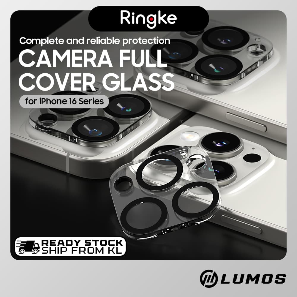 RINGKE CAMERA FULL COVER GLASS for iPhone 16 Series Camera Lens