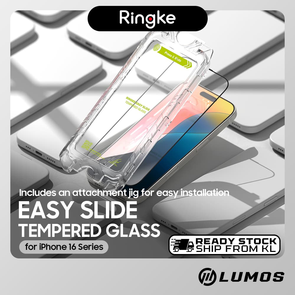 RINGKE EASY SLIDE TEMPERED GLASS for iPhone 15 & 16 Series
