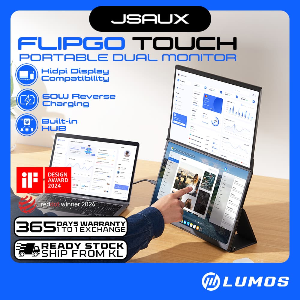 JSAUX FLIPGO TOUCH Portable Dual Monitor